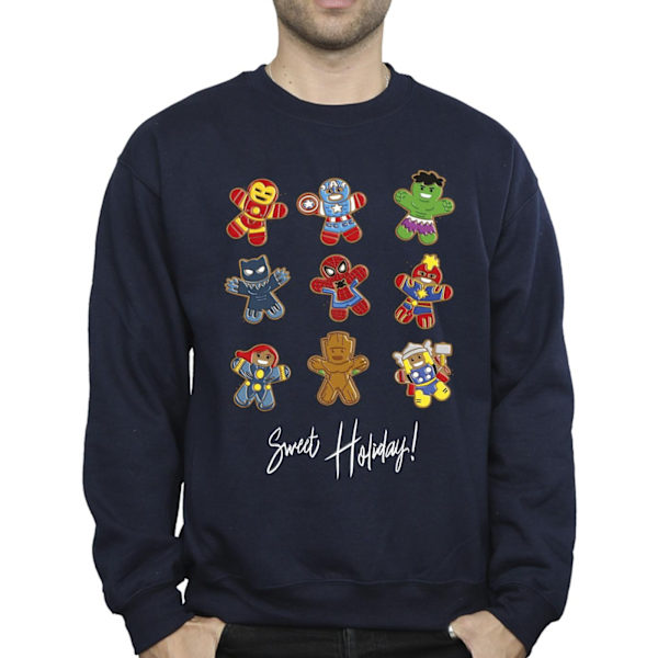 Marvel Gingerbread Avengers Sweatshirt M Marinblå Navy Blue M