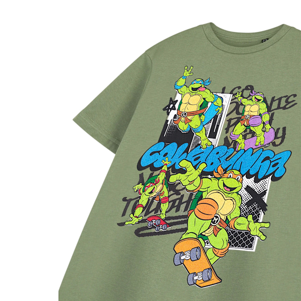 Teenage Mutant Ninja Turtles Pojkar Cowabunga T-Shirt 7-8 År K Khaki Green 7-8 Years