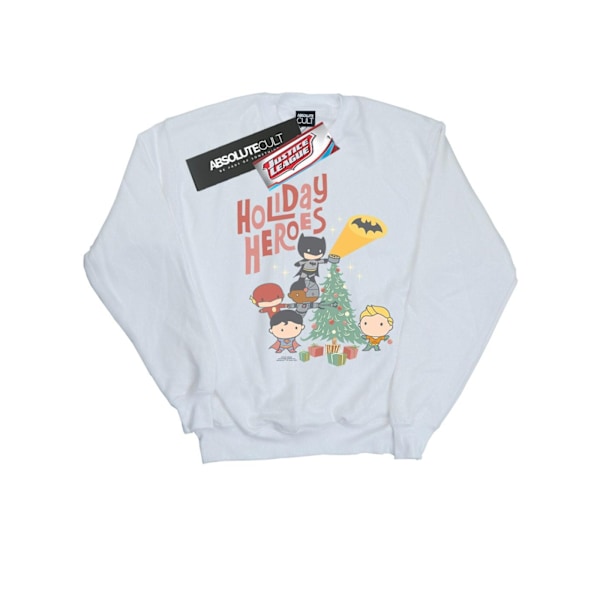 DC Comics Boys Justice League Holiday Heroes Sweatshirt 3-4 år White 3-4 Years