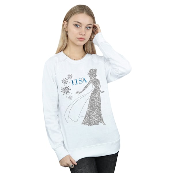 Disney Womens/Ladies Frozen Elsa Jul Silhouette Sweatshirt White XL