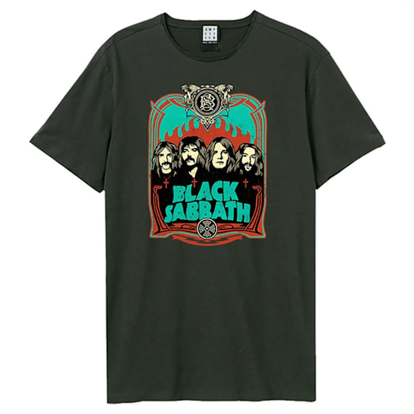 Black Sabbath Unisex Vuxen Flames T-Shirt XS Kol Charcoal XS