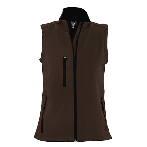 SOLS Dam/Kvinnor Rallye Soft Shell Bodywarmer Jacka L Mörk C Dark Chocolate L