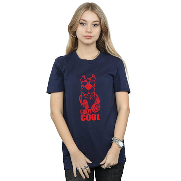 Scooby Doo Dam/Damer Crazy Cool Bomull Boyfriend T-Shirt XX Navy Blue XXL