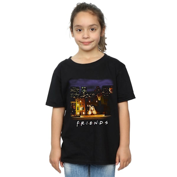 Friends Girls Nightime Fountain Bomull T-shirt 5-6 år Svart Black 5-6 Years