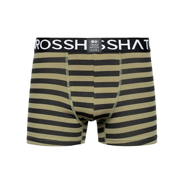 Crosshatch Herr Gridline Boxer Shorts (3-pack) M Grön Green M