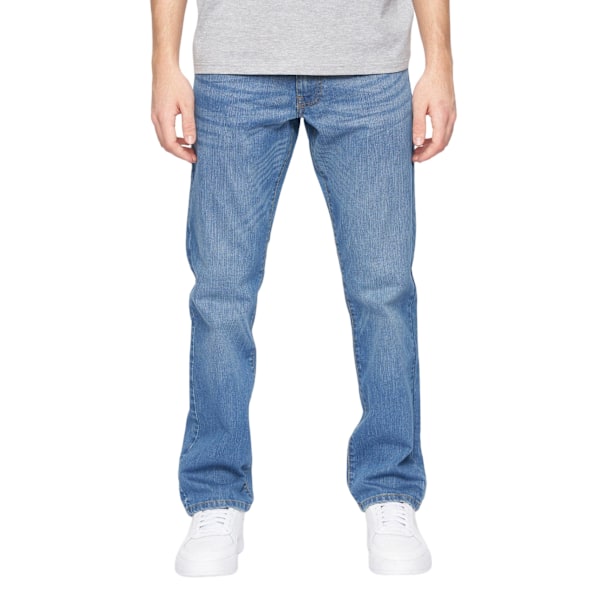 Crosshatch herr Bandol raka ben jeans 32S ljus tvätt Light Wash 32S