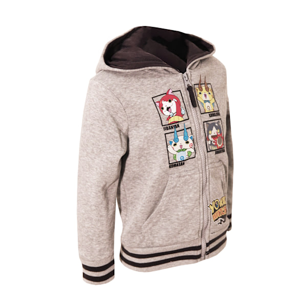 Yo-Kai Watch Pojkar Karaktärer Full Zip Hoodie 3 År Grå Melange Grey Melange 3 Years