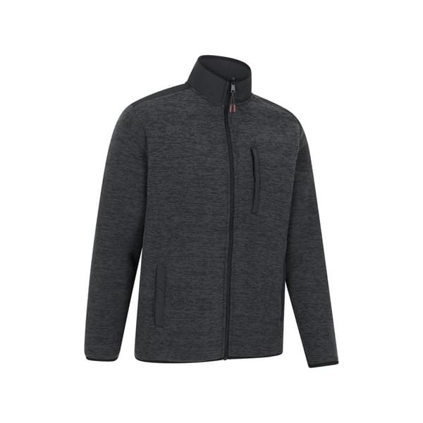 Mountain Warehouse Hayfield Heldragen Fleecejacka med Fuskpälsfoder för Herr Charcoal S