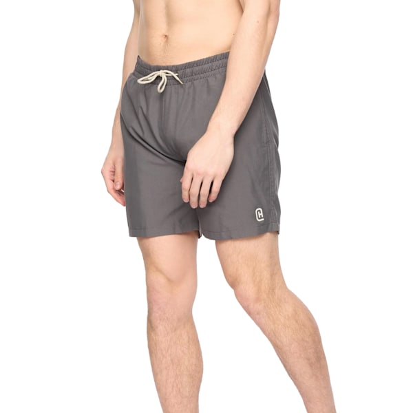 Crosshatch Wabasso Badshorts Herr L Kolgrå Charcoal L