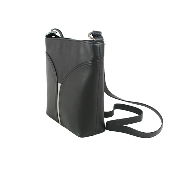 Eastern Counties Leather Caitlin Läderaxelväska One Size Black/Ivory One Size