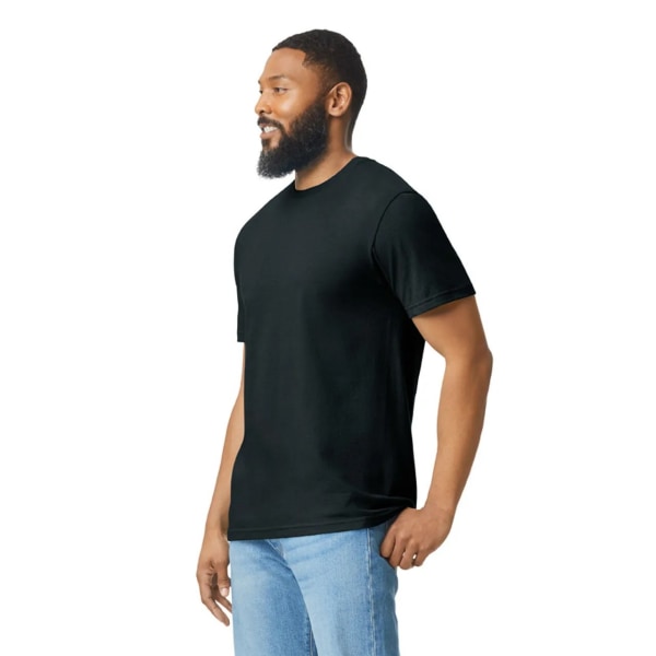 Gildan Unisex Adult CVC T-Shirt L Pitch Black Pitch Black L