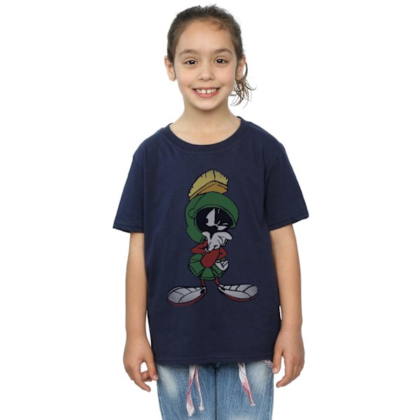 Looney Tunes Girls Marvin The Martian Pose Bomull T-shirt 12-13 Navy Blue 12-13 Years