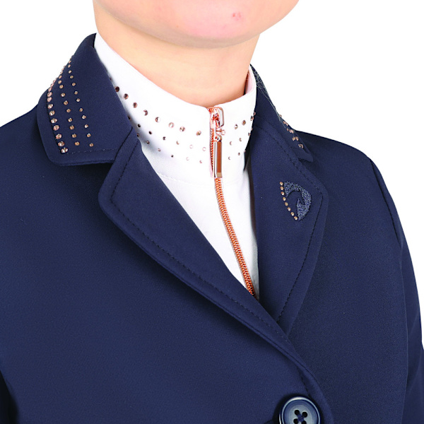 HyFASHION Barn/Barn Roka Royal Diamante Show Jumping Jacke Navy/Rose Gold 9-10 Years
