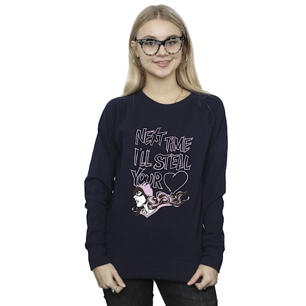 DC Comics Dam/Kvinnor Batman Batgirl I´ll Steal Your Heart Sweatshirt Navy Blue M