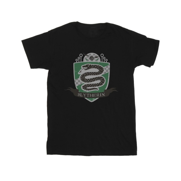 Harry Potter T-shirt för män med Slytherin-bröstmärke, XXL, svart Black XXL