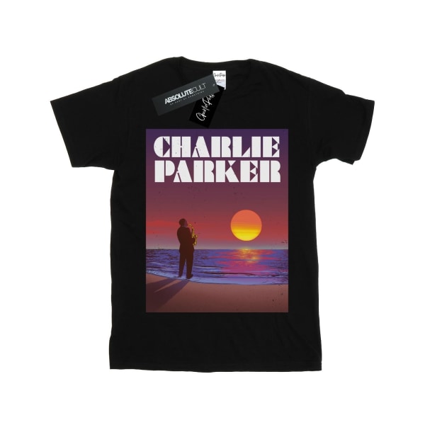 Charlie Parker Dam/Kvinnor Into The Sunset Bomull Boyfriend T-shirt Black 4XL