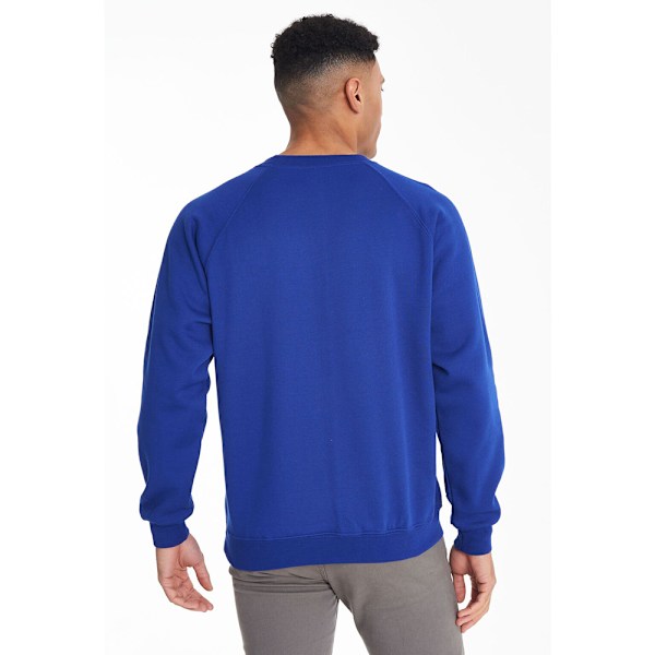 Maddins Mens Coloursure Plain Crew Neck Sweatshirt XL Royal Royal XL