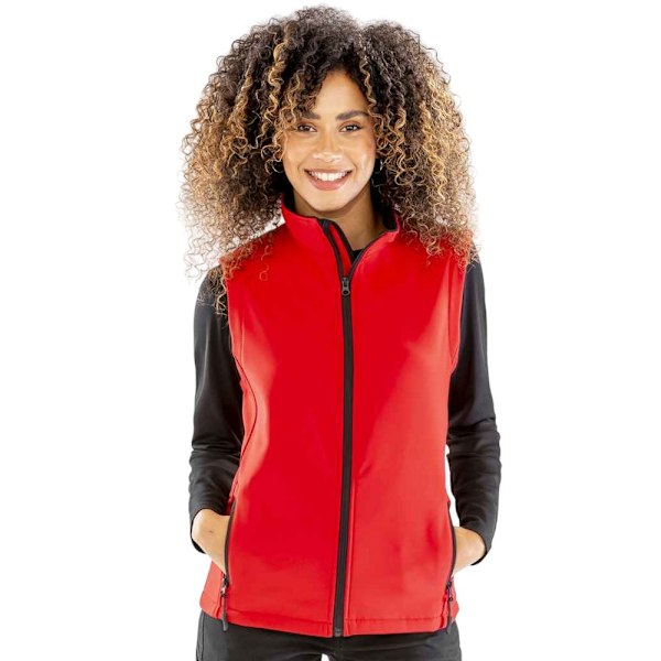 Result Dam/Kvinnor Core Tryckbar Mjuk Skal Väst XXL R Red/Black XXL
