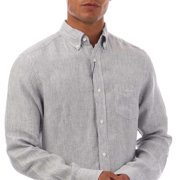 Gant Pinstripe Linen Regular-skjorta för män S Vit White S