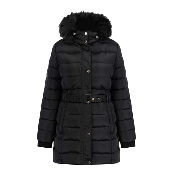 Firetrap Dam Vattentät Långärmad Pufferjacka 8 Black 8 UK