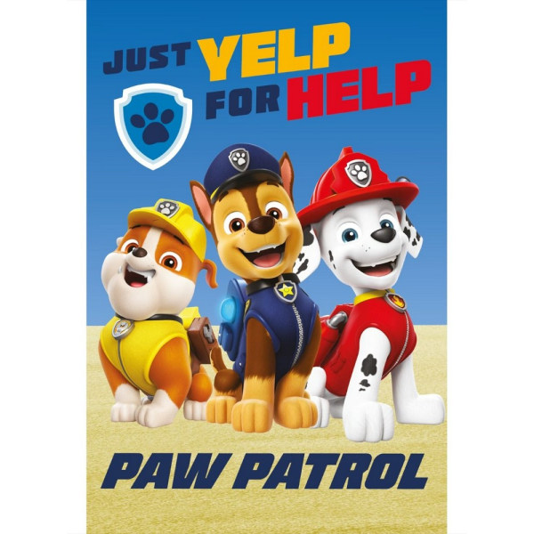 Paw Patrol Yelp För hjälp Fleecefilt 150cm x 100cm Blå/Mult Blue/Multicoloured 150cm x 100cm