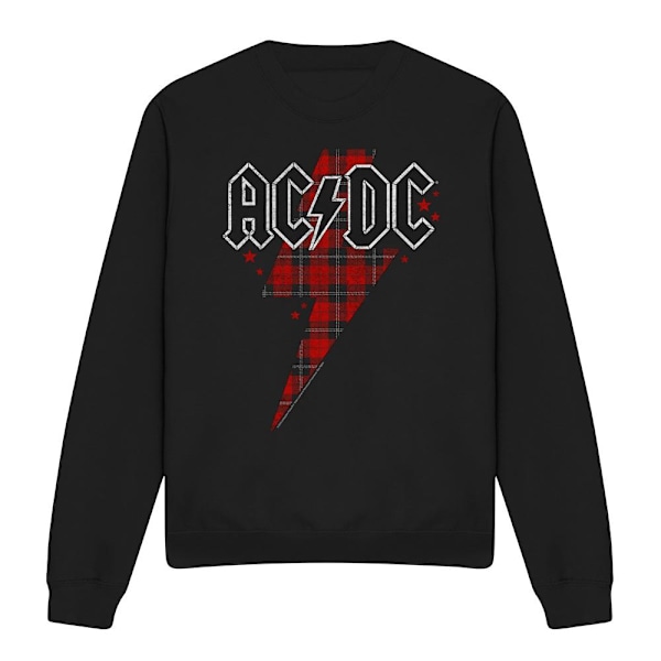 AC/DC Unisex Vuxen Pläd Bolt Sweatshirt XL Svart Black XL