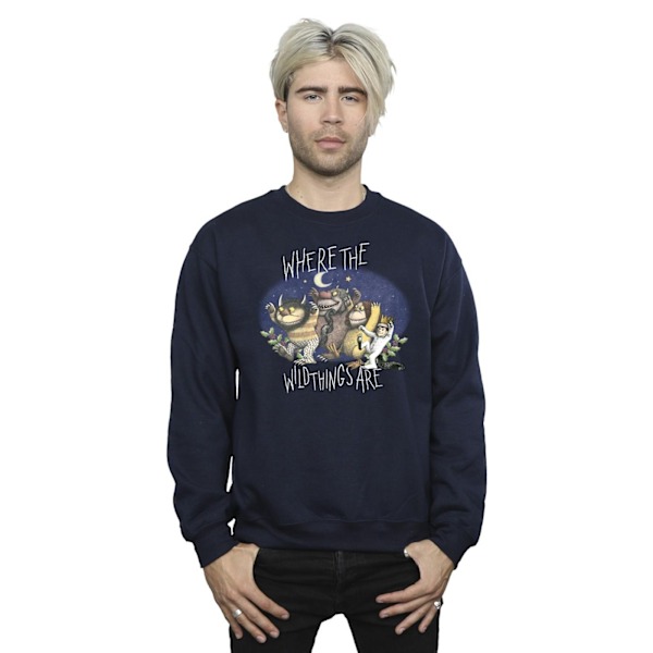Where The Wild Things Are Herr Grupp Pos Sweatshirt M Marinblå Navy Blue M