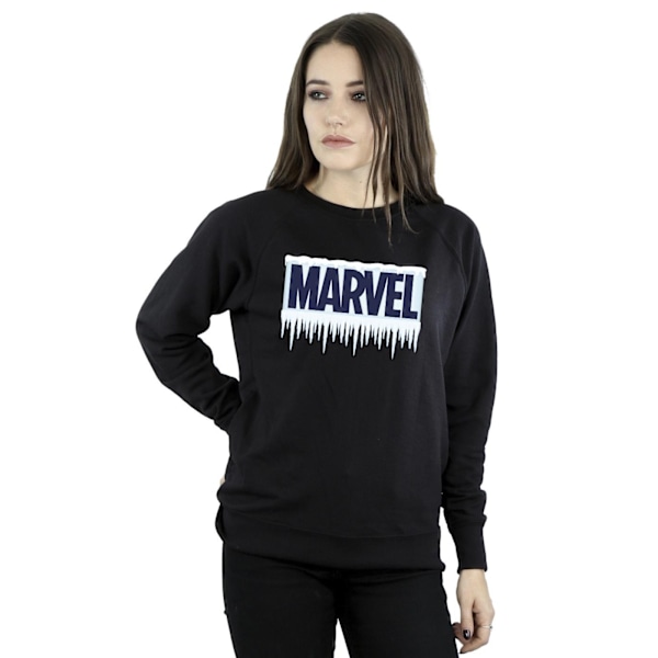 Marvel Dam/Kvinnor Islogotyp Sweatshirt 4XL Svart Black 4XL