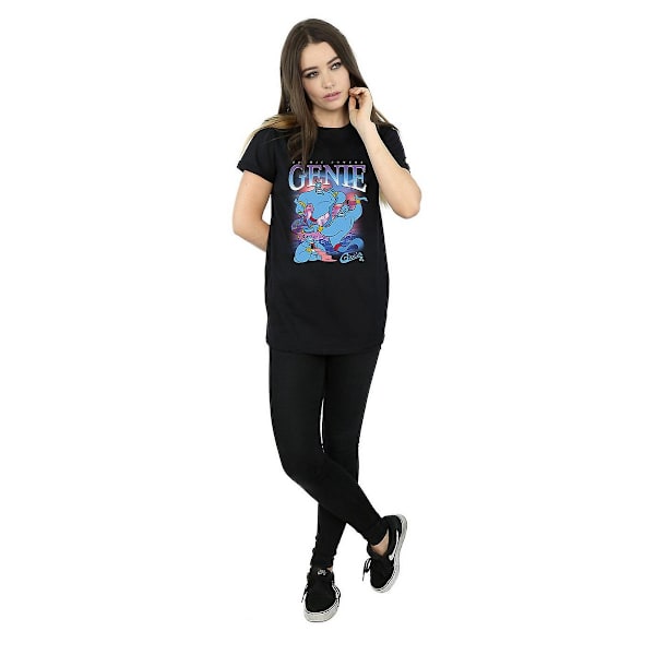 Aladdin Dam/Dam Genie Montage Bomull Boyfriend T-shirt XX Black XXL