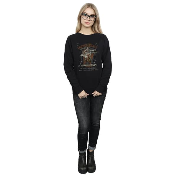 Looney Tunes Dam Wile E Coyote Gitarr Tröja M Svart Black M