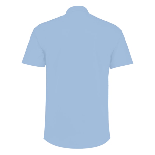 Kustom Kit Herr Kortärmad Skräddarsydd Poplin Skjorta 15 Ljusblå Light Blue 15
