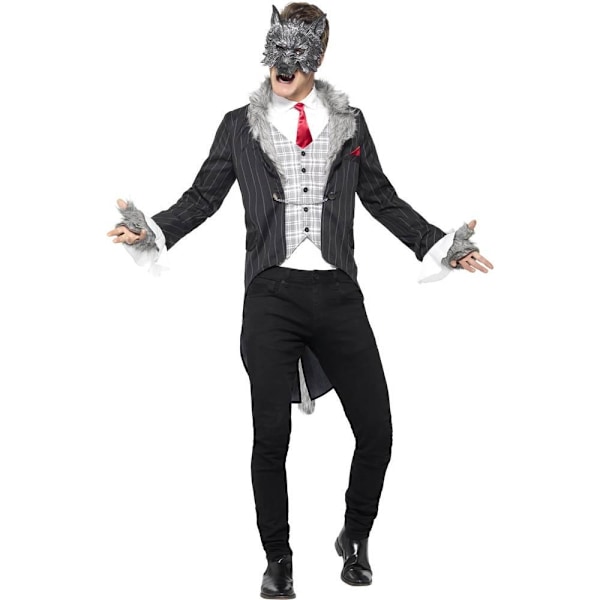 Smiffys Unisex Vuxen Deluxe Stora Stygga Vargen Kostymset M Grå/Blå Grey/Black M