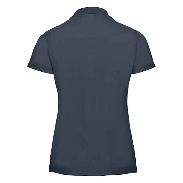 Russell Dam/Kvinnor Klassisk Enfärgad Polycotton Pikétröja 12 UK French Navy 12 UK