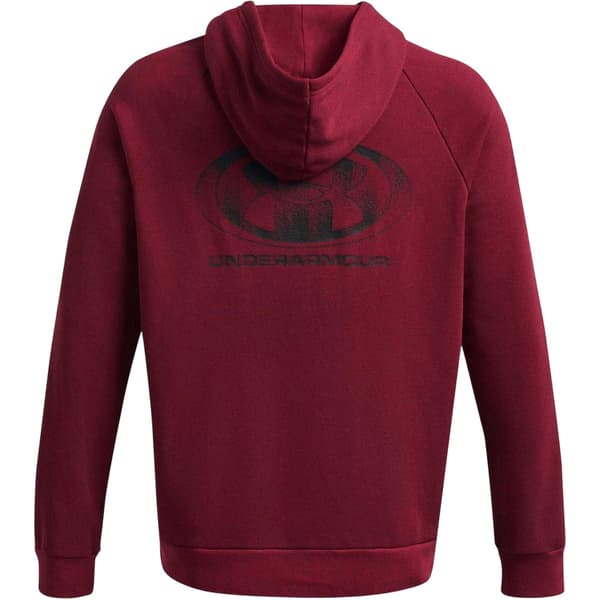 Under Armour Herr Rival Raglan Hoodie med dragsko M Röd Red M