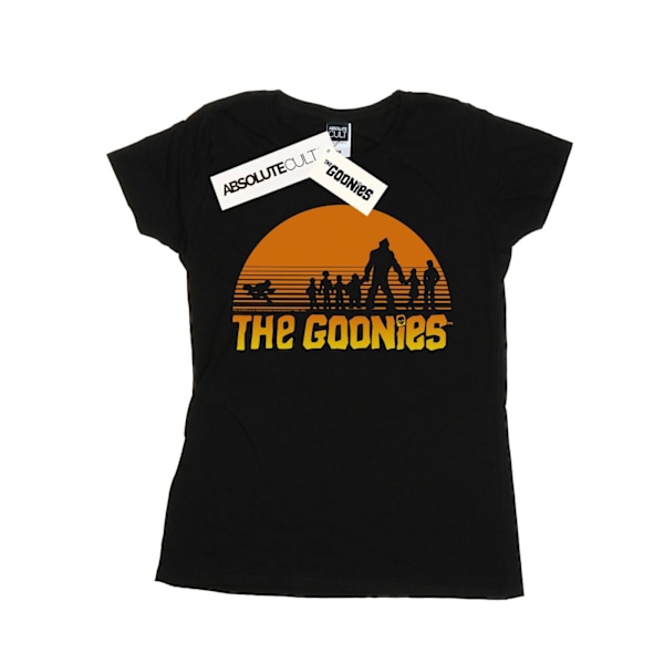 The Goonies Dam/Kvinnor Solnedgång Grupp Bomull T-shirt L Svart Black L