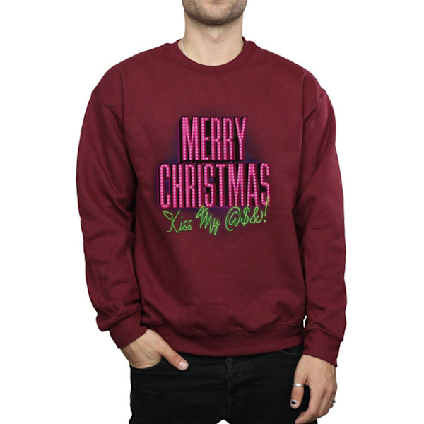 National Lampoon's Christmas Vacation Herr Kiss My Ass Sweatshirt Burgundy XL