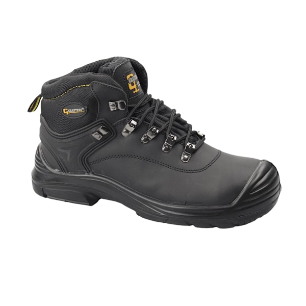 Grafters herr Super Wide EEEE passform Säkerhetskängor 9 UK Svart Black 9 UK