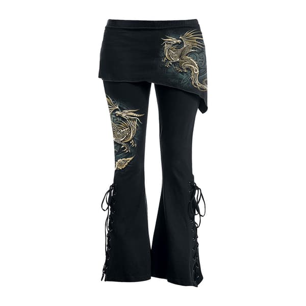 Spiral Direct Dam/Dam Keltisk Drake Mikro Kjol Bootcut L Black L