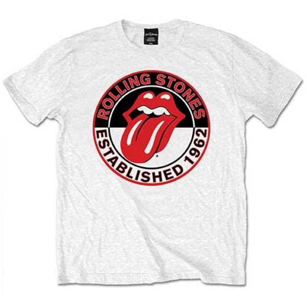 The Rolling Stones Unisex Adult Established 1962 T-Shirt S Vit White S
