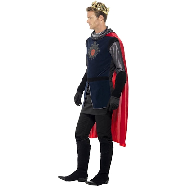 Smiffys Deluxe Kung Arthur Kostymset för Män M Svart/Röd Black/Red M