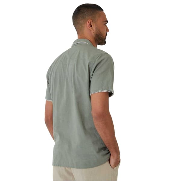 Threadbare Herr Burnley Kortärmad Skjorta S Salvia Sage S