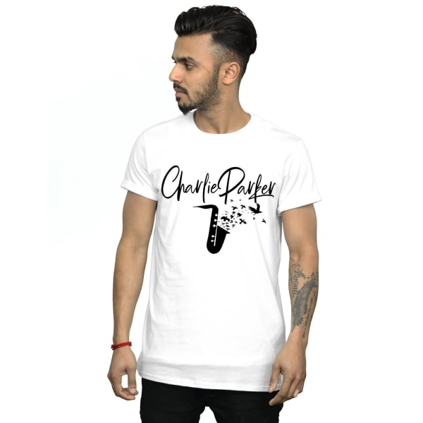 Charlie Parker Mens Bird Sounds T-Shirt XL Vit White XL