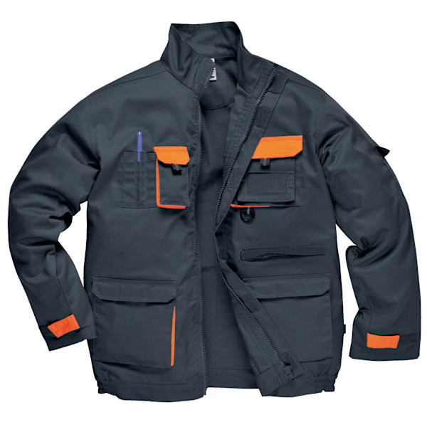 Portwest Herr Kontrast Slitstark Arbetsjacka (TX10) M Grå Grey/Orange M