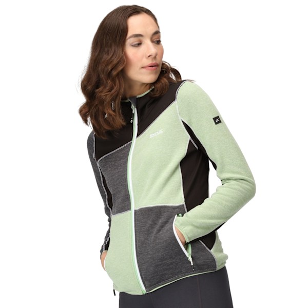 Regatta Dam/Kvinnor Walbury VI Marl Full Zip Fleecejacka 18 Quiet Green/Seal Grey 18 UK