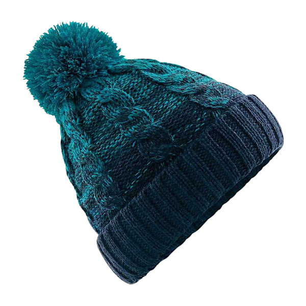 Beechfield Unisex Vuxen Ombre Pom Pom Mössa One Size Teal/French Navy Teal/French Navy One Size