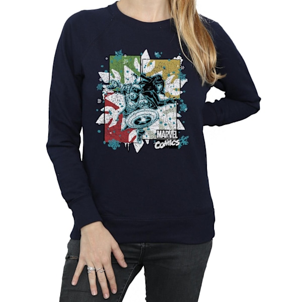Marvel Dam/Damer Jul Black Widow Sweatshirt XS Deep N Deep Navy XS