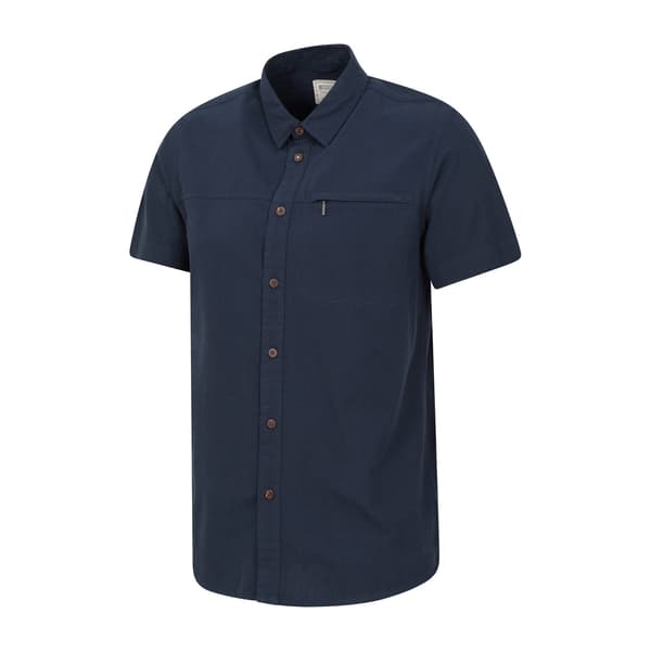 Mountain Warehouse Herr Coconut Slub Kortärmad Skjorta L Marinblå Navy L
