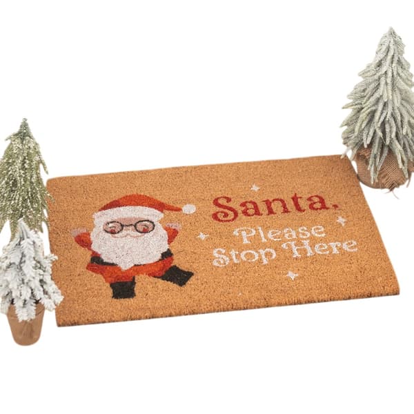 Something Different Santa Stop Here Dörrmatta En Storlek Brun Tan One Size