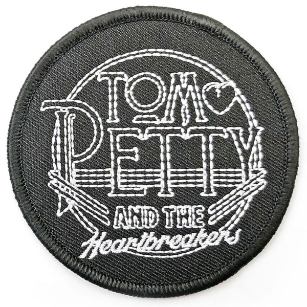 Tom Petty & The Heartbreakers Logo Cirkel Strykjärn På Patch En Storlek Black/White One Size