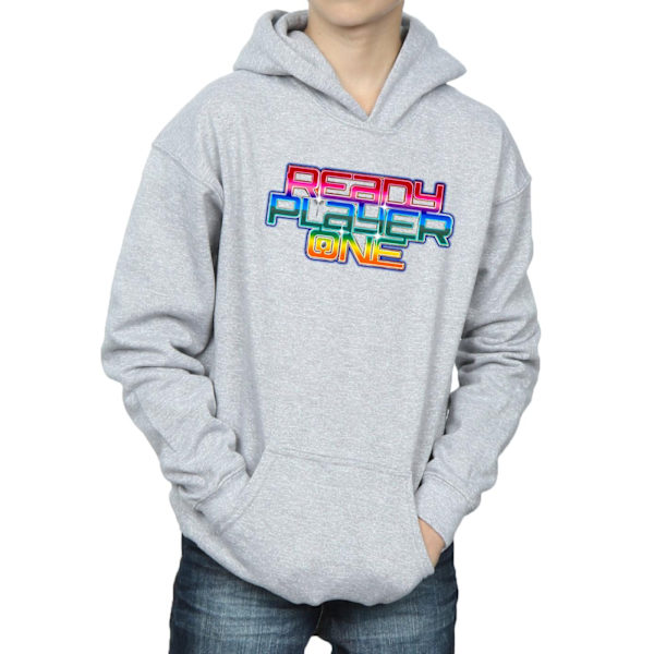 Ready Player One Boys Rainbow Logo Hoodie 12-13 år Sports Grå Sports Grey 12-13 Years